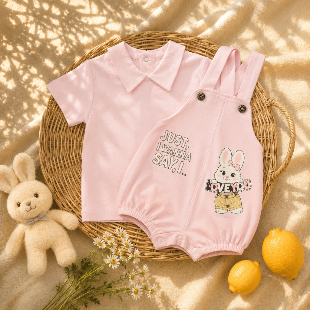 Barboteuse élégante avec t-shirt pour bébé