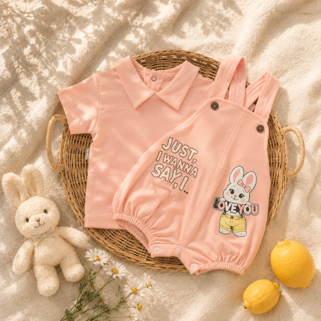 Barboteuse élégante avec t-shirt pour bébé