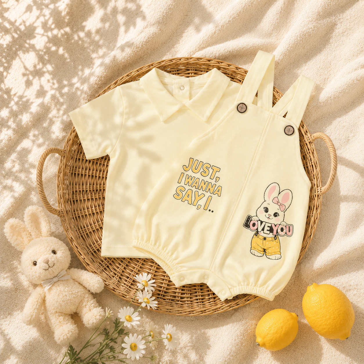 Barboteuse élégante avec t-shirt pour bébé