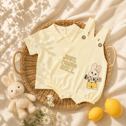 Barboteuse élégante avec t-shirt pour bébé