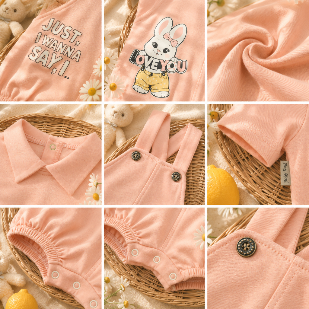 Barboteuse élégante avec t-shirt pour bébé