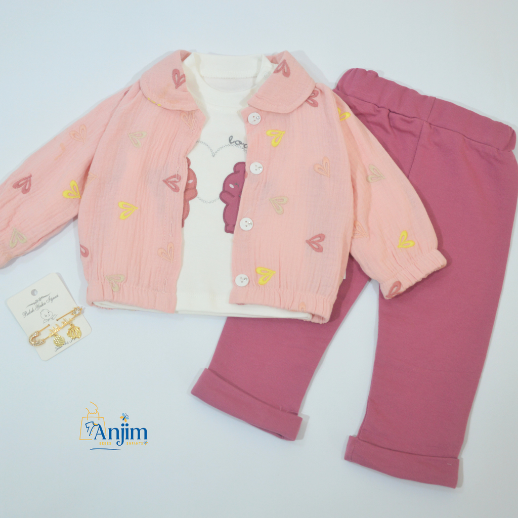 Ensemble d’Hiver Fille – 3 Pièces