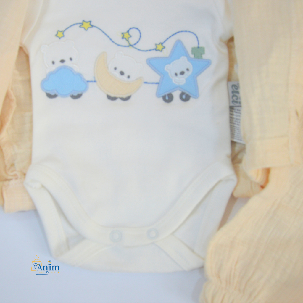 Ensemble bébé de luxe – Broderie raffinée