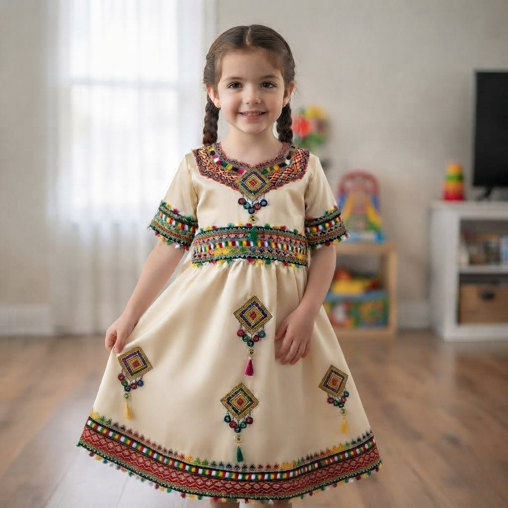 Robe Amazighe Élégante pour Fille