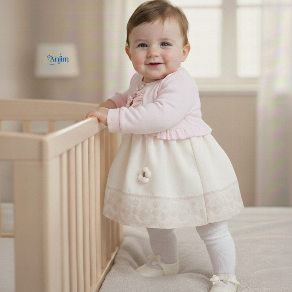 Ensemble robe bébé élégant