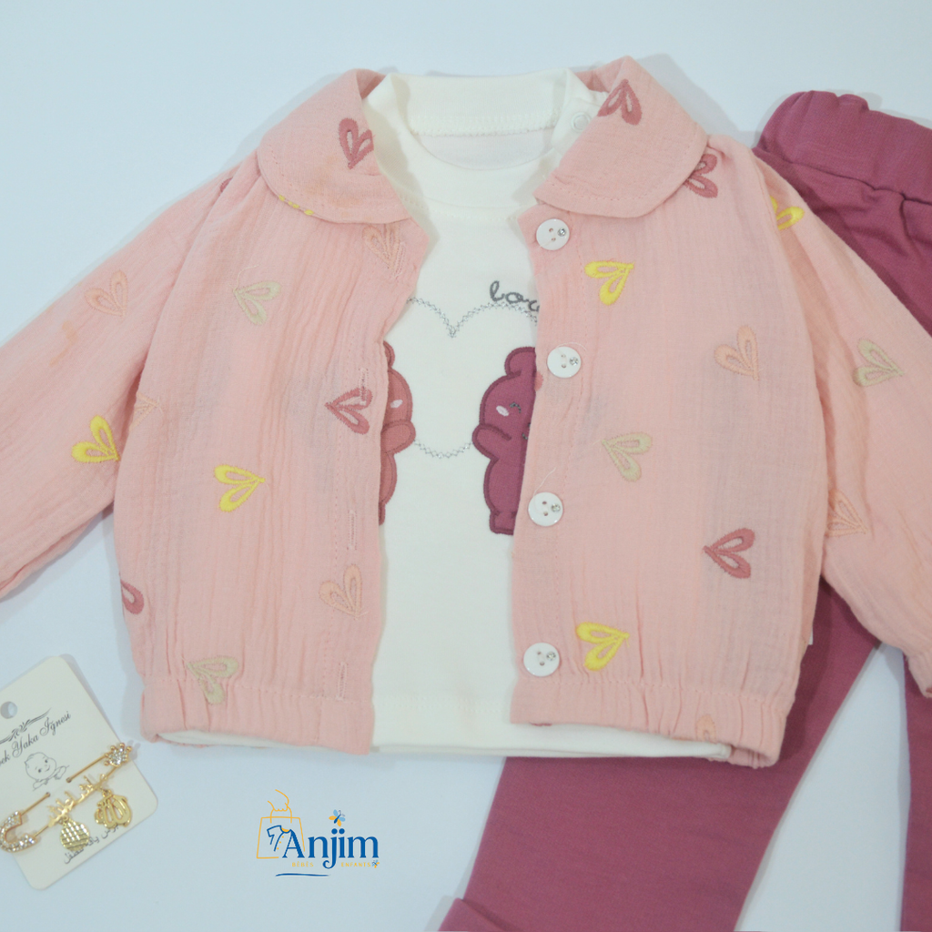 Ensemble d’Hiver Fille – 3 Pièces