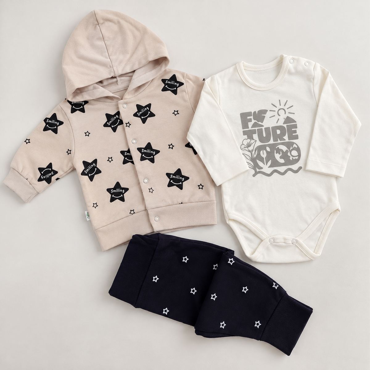 Ensemble bébé 3 pièces — Un joli look pour votre tout-petit 🤍