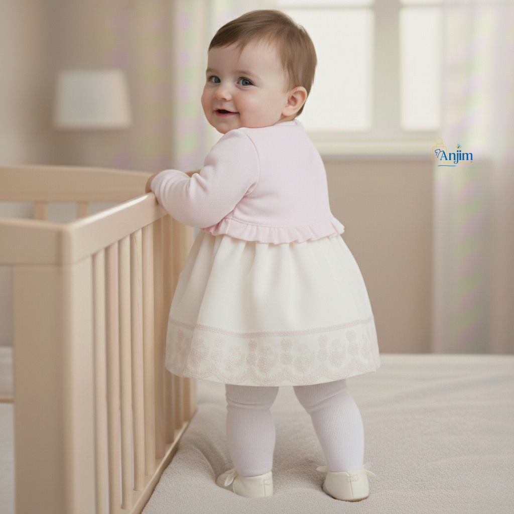 Ensemble robe bébé élégant