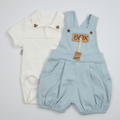 Salopette Bébé Élégante avec Body à Col