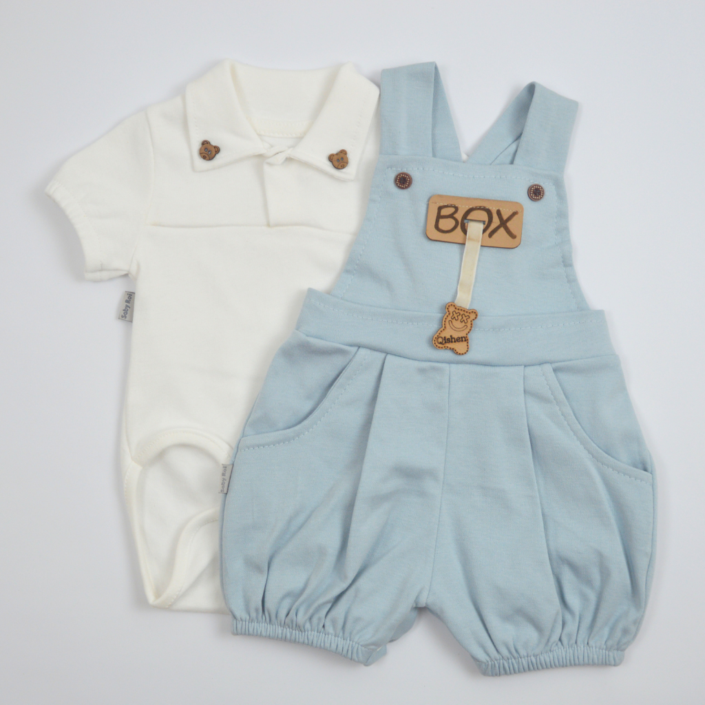 Salopette Bébé Élégante avec Body à Col