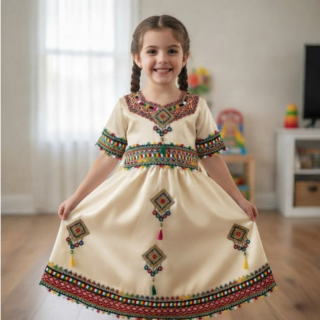 Robe Amazighe Élégante pour Fille