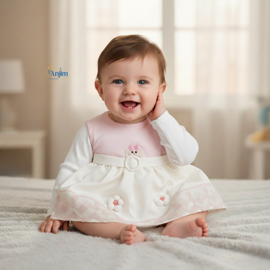 Ensemble robe bébé élégant