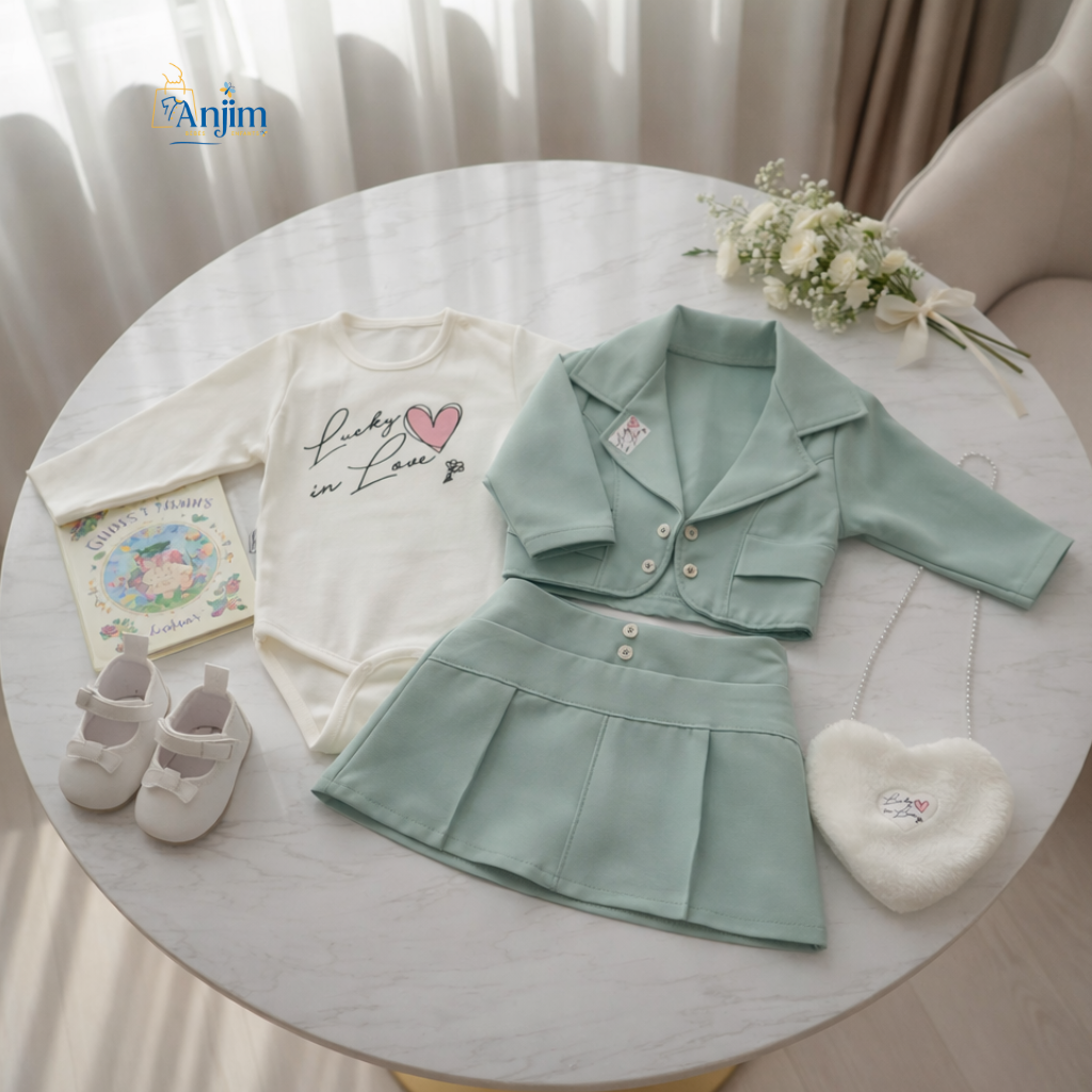 Ensemble Bébé Fille Premium – 4 Pièces