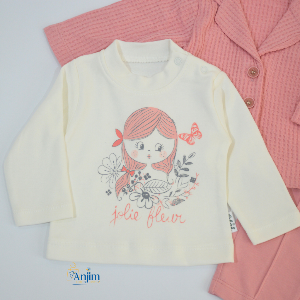 Ensemble 3 Pièces Bébé Fille