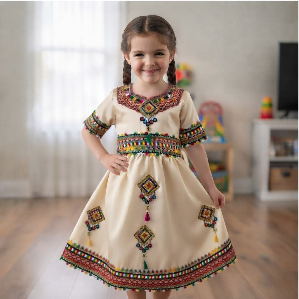 Robe Amazighe Élégante pour Fille