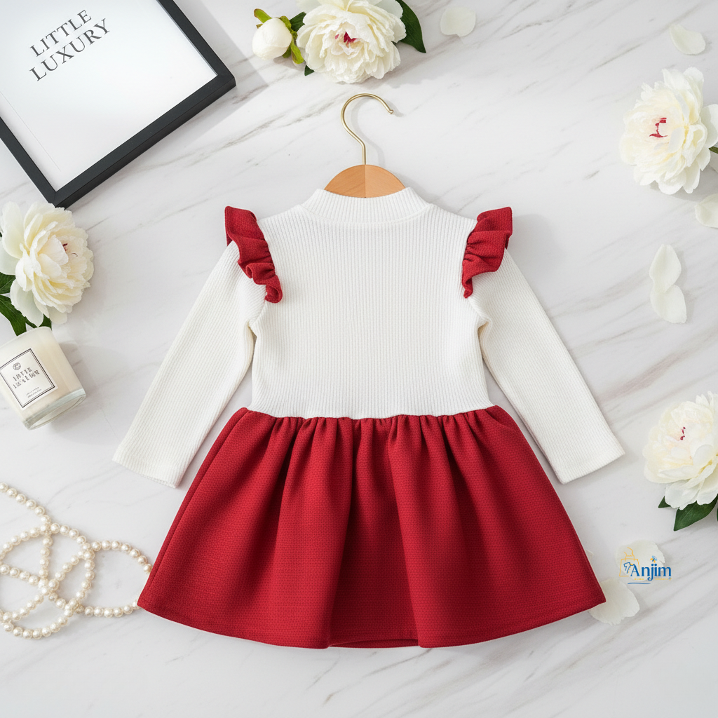 Robe Fille Élégante avec Grand Nœud