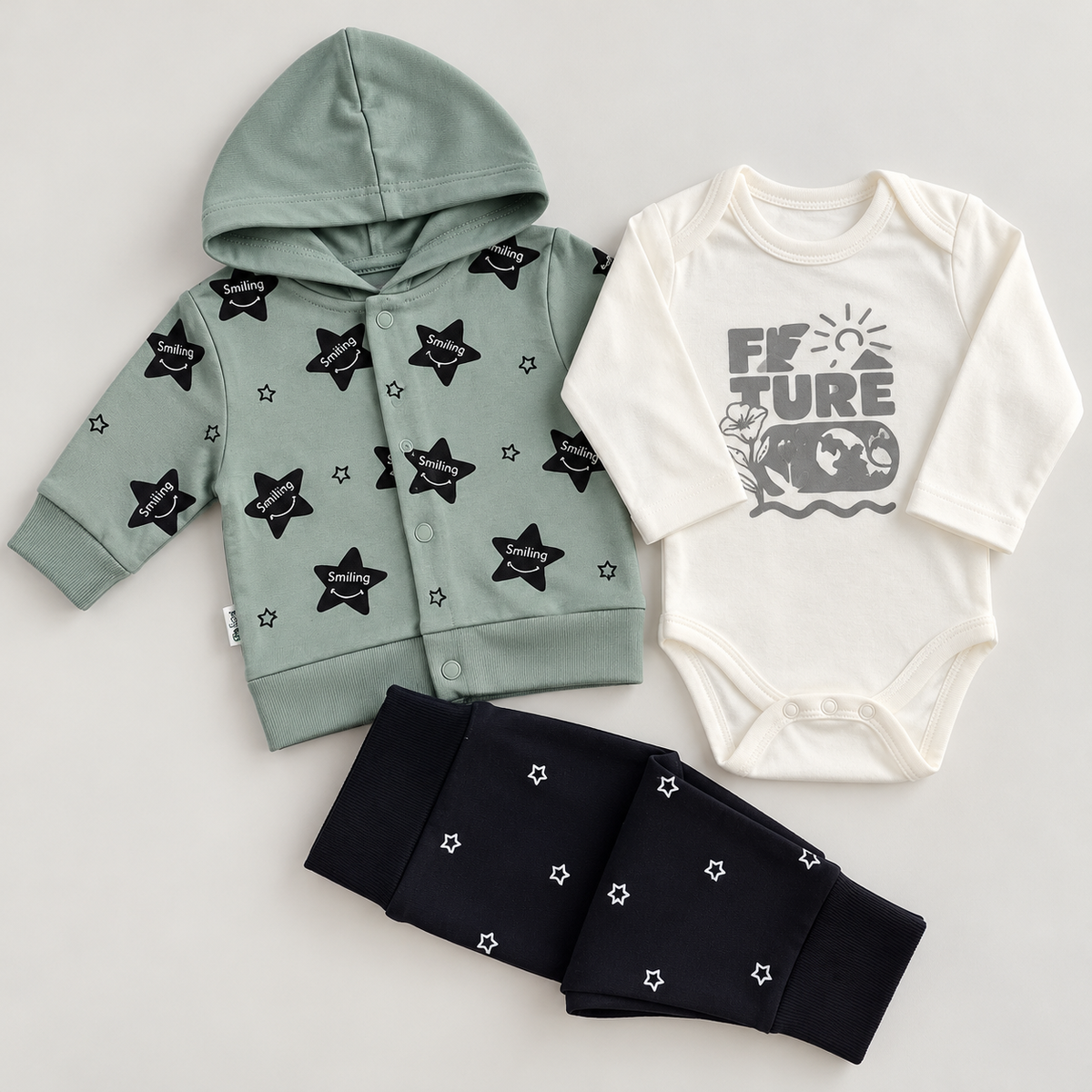 Ensemble bébé 3 pièces — Un joli look pour votre tout-petit 🤍