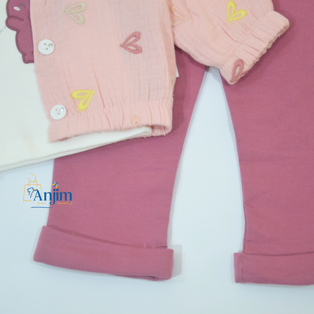 Ensemble d’Hiver Fille – 3 Pièces