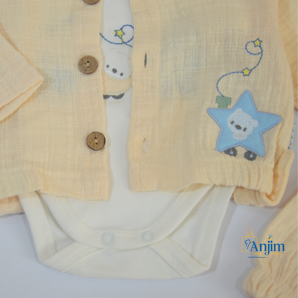 Ensemble bébé de luxe – Broderie raffinée