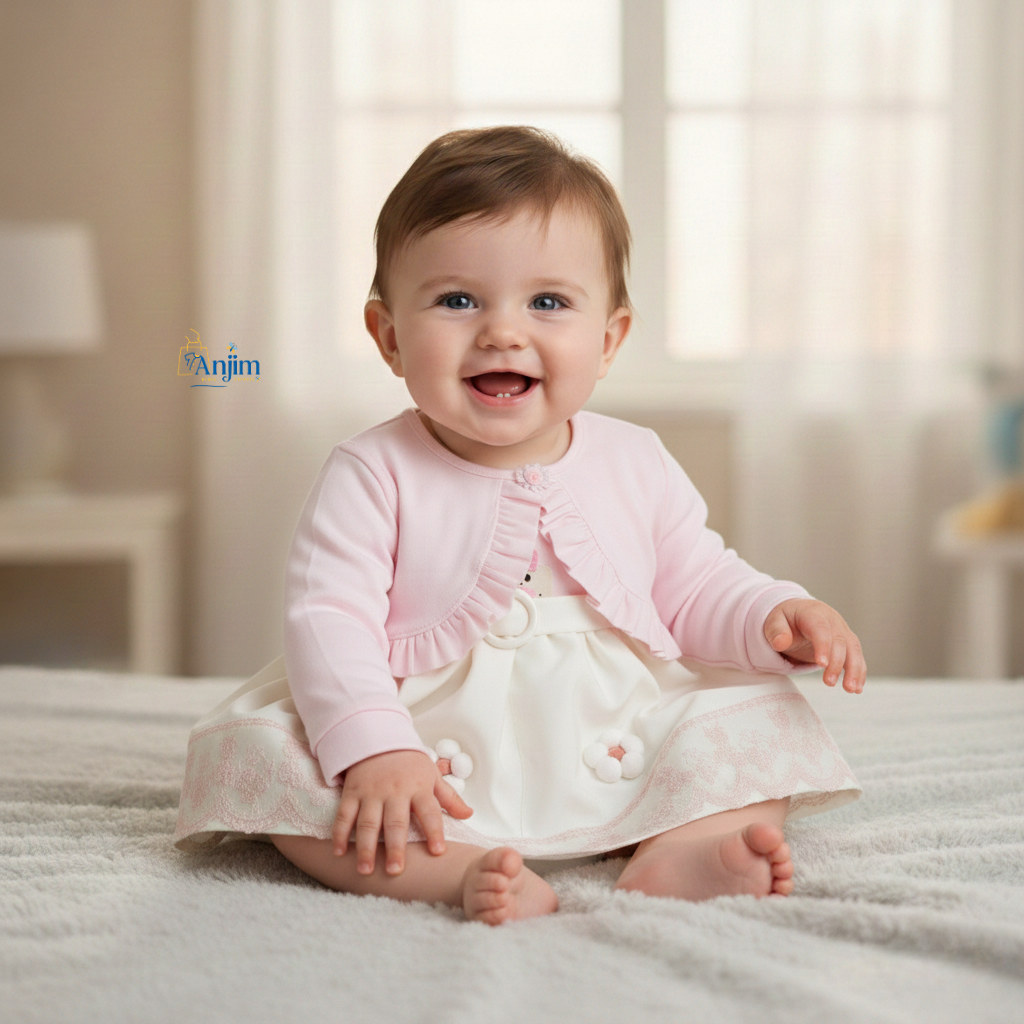 Ensemble robe bébé élégant