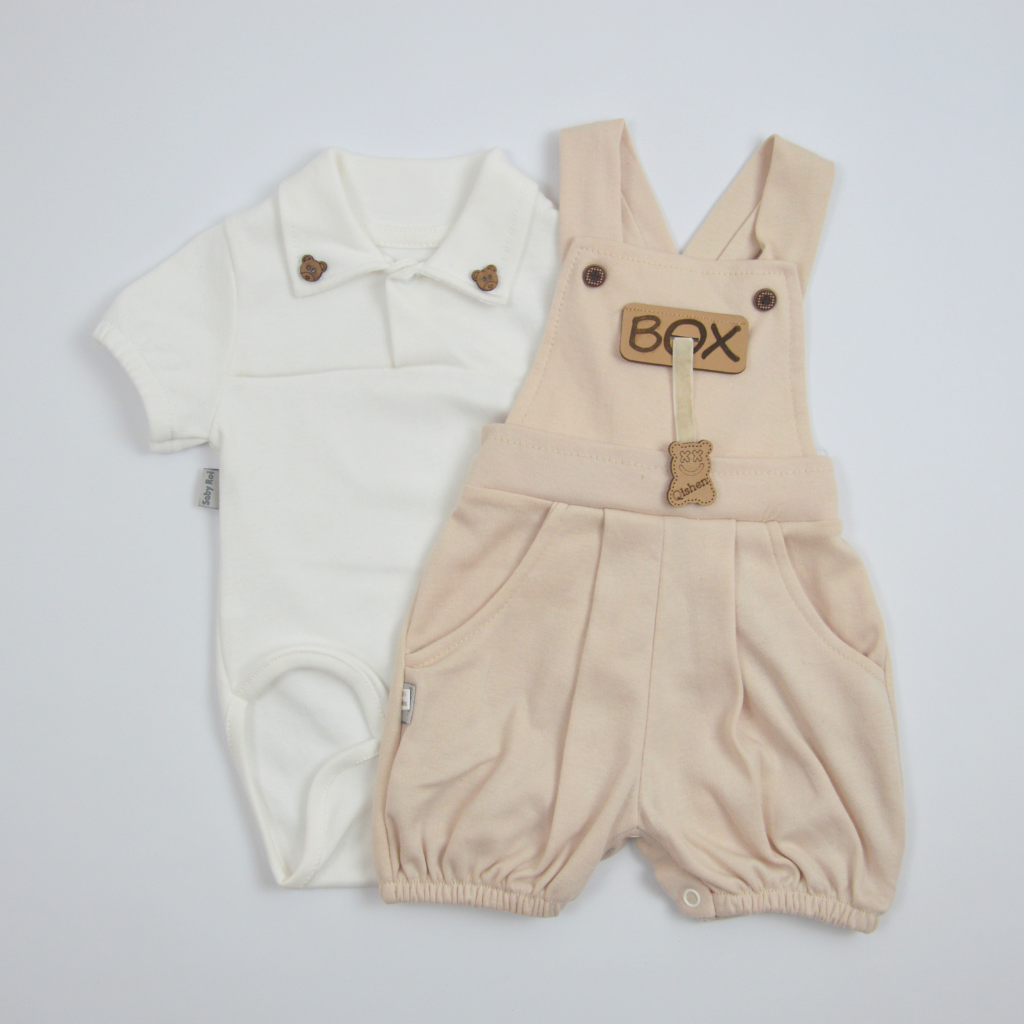 Salopette Bébé Élégante avec Body à Col