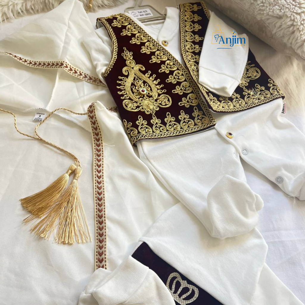 Ensemble de Circoncision Luxueux – 5 pièces à l’élégance traditionnelle raffinée