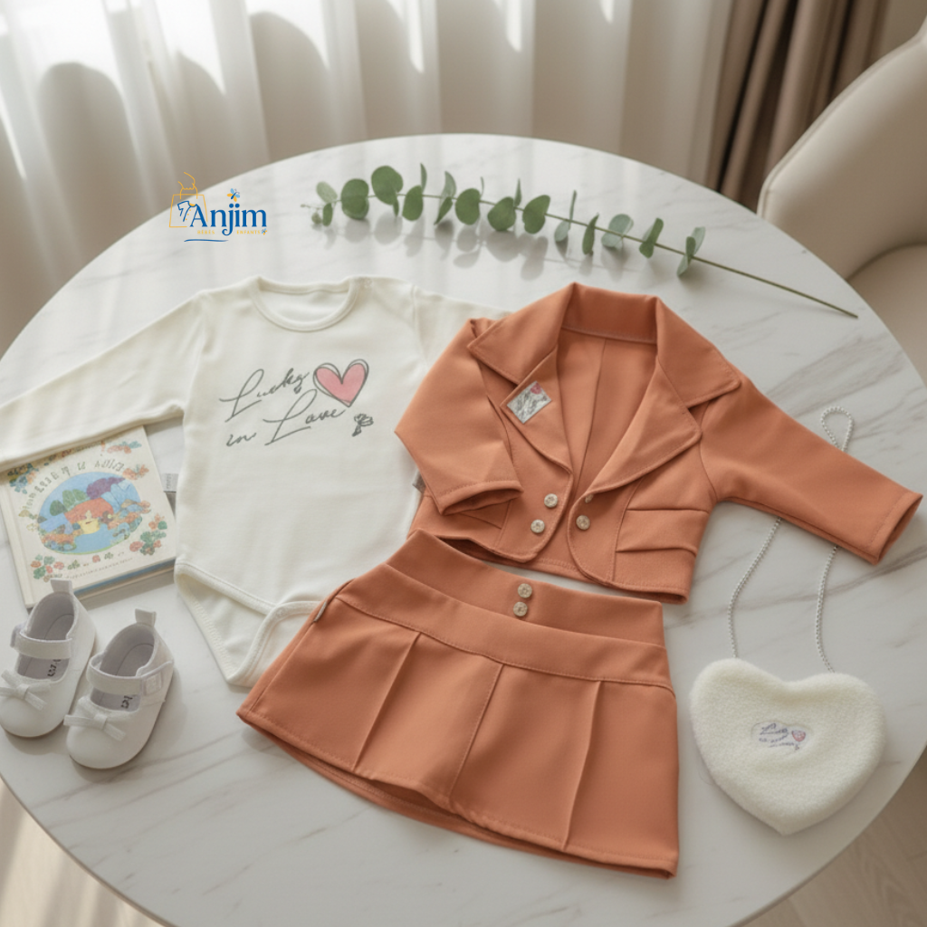 Ensemble Bébé Fille Premium – 4 Pièces