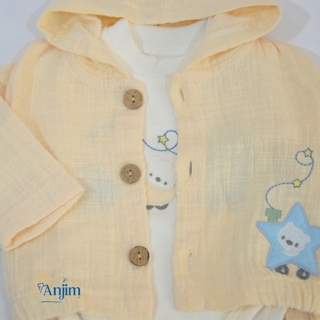 Ensemble bébé de luxe – Broderie raffinée