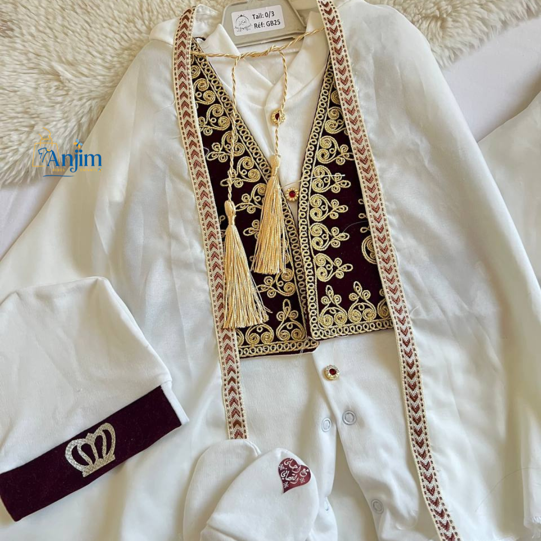 Ensemble de Circoncision Luxueux – 5 pièces à l’élégance traditionnelle raffinée