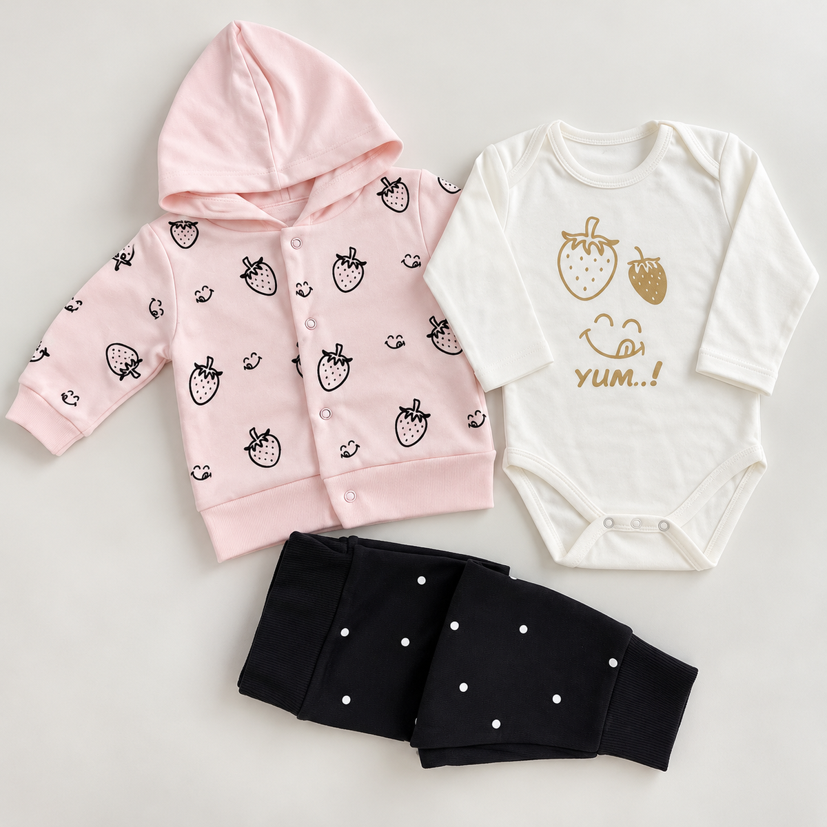 Ensemble bébé 3 pièces — Un joli look pour votre tout-petit 🤍
