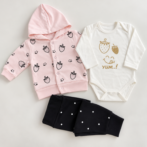 Ensemble bébé 3 pièces — Un joli look pour votre tout-petit 🤍