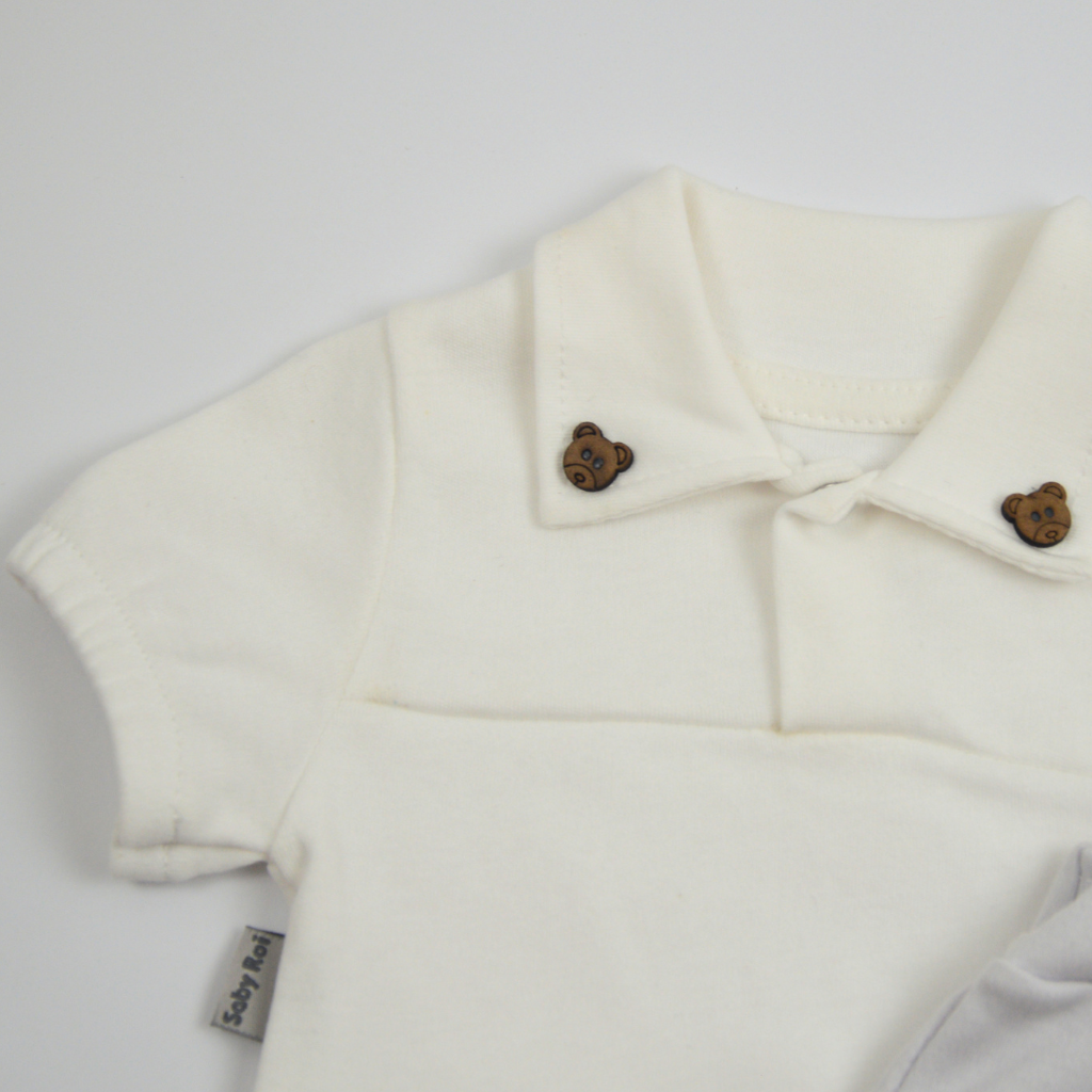 Salopette Bébé Élégante avec Body à Col