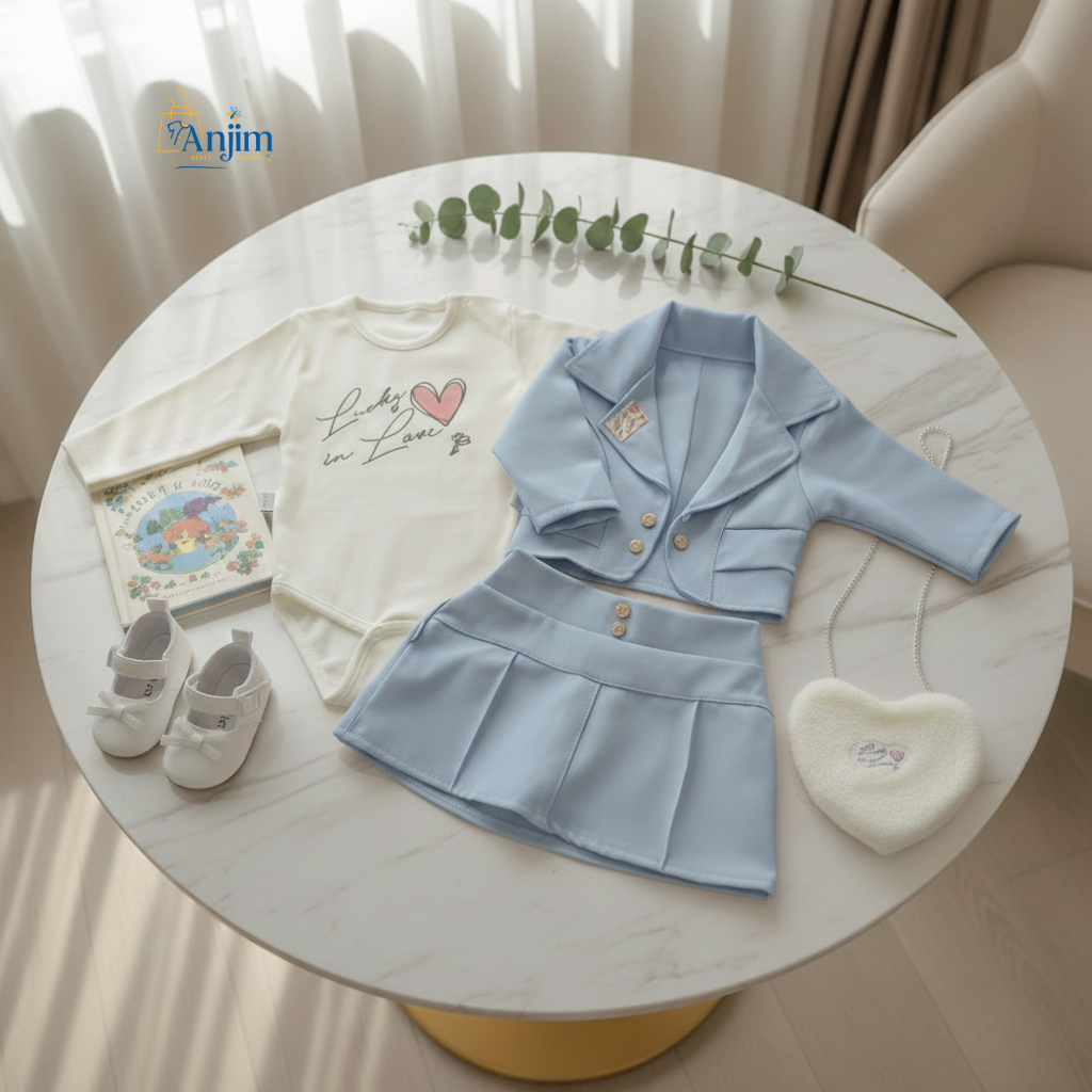 Ensemble Bébé Fille Premium – 4 Pièces