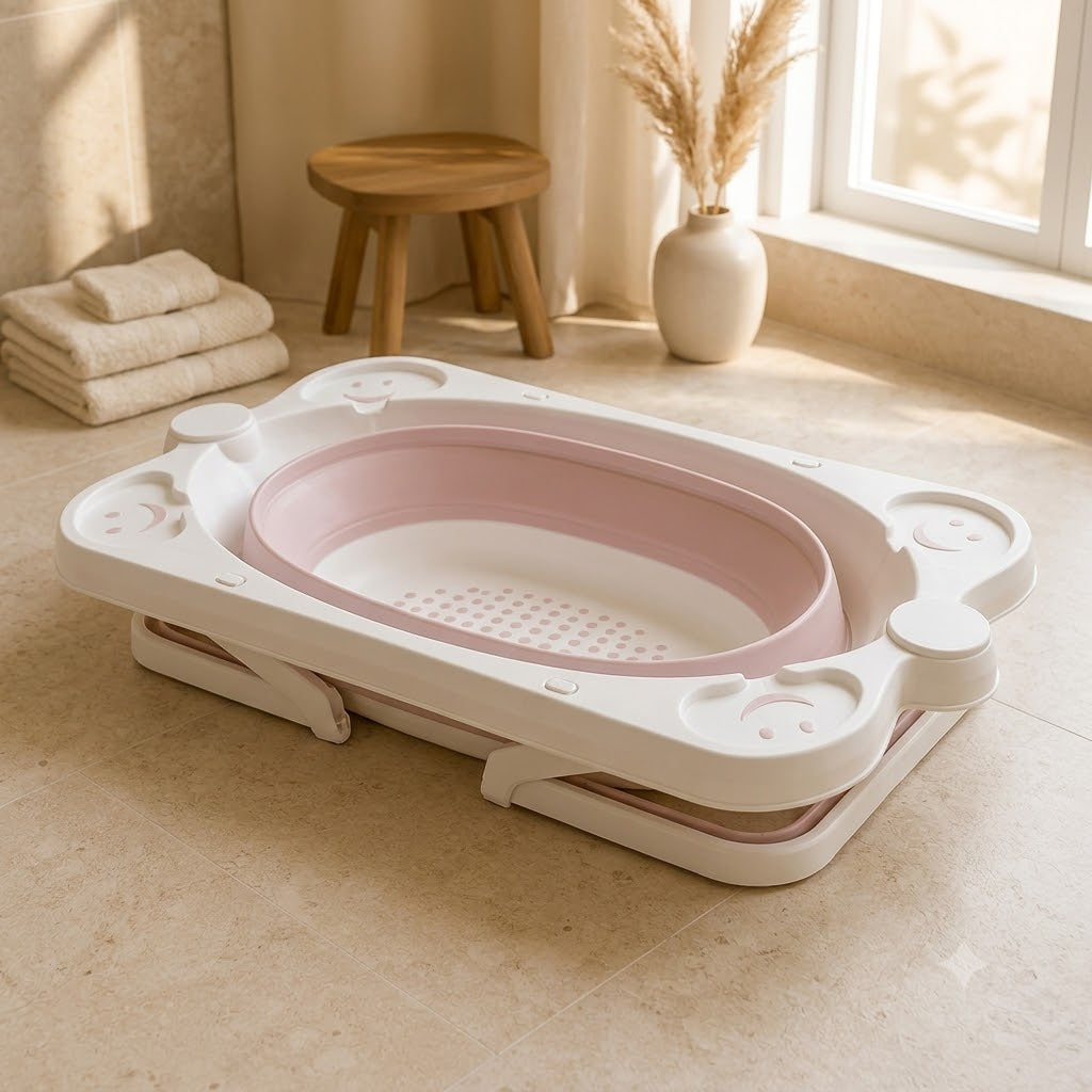 Ensemble de Bain Pliable pour Bébé – Baignoire, Seau & Louche