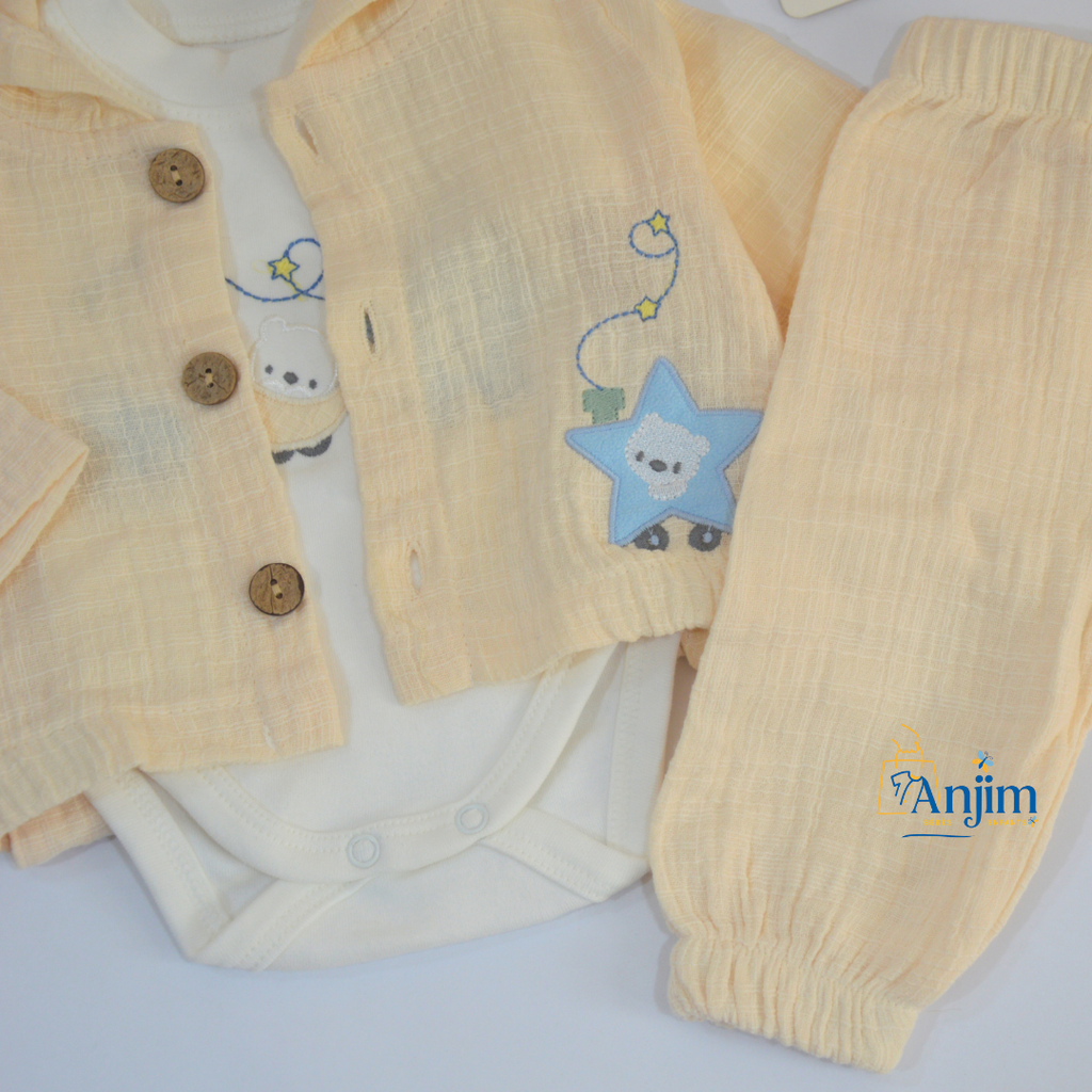 Ensemble bébé de luxe – Broderie raffinée