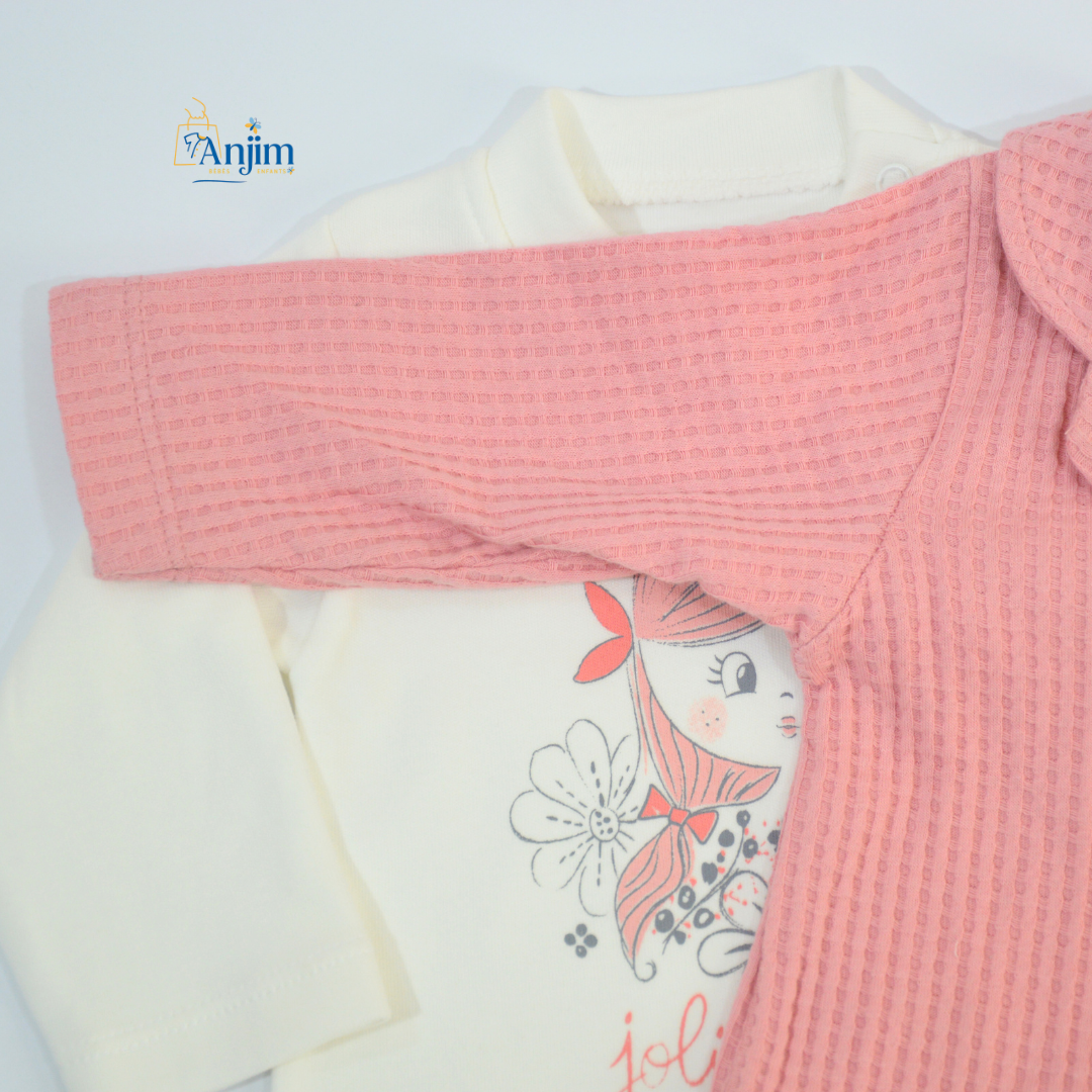 Ensemble 3 Pièces Bébé Fille