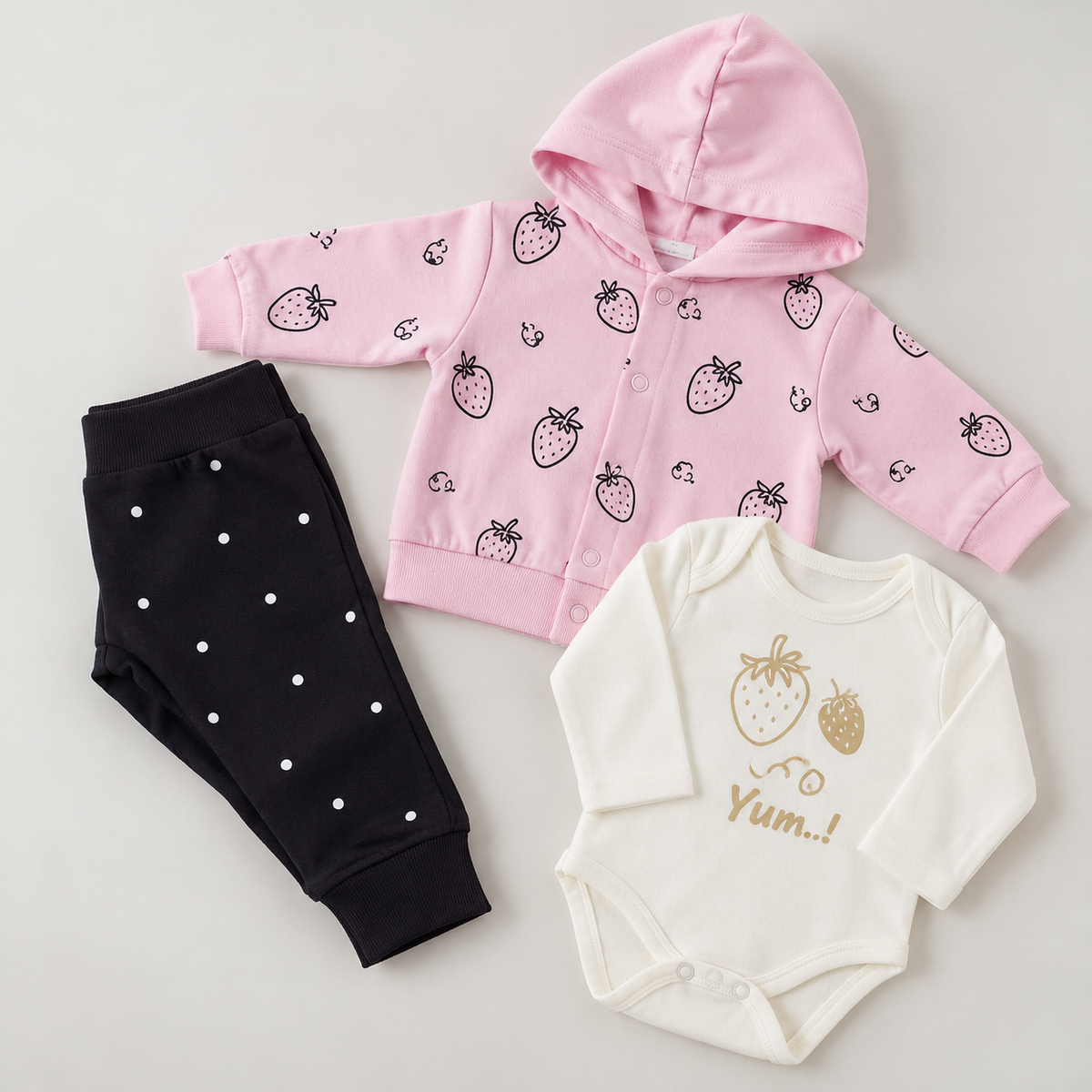 Ensemble bébé 3 pièces — Un joli look pour votre tout-petit 🤍