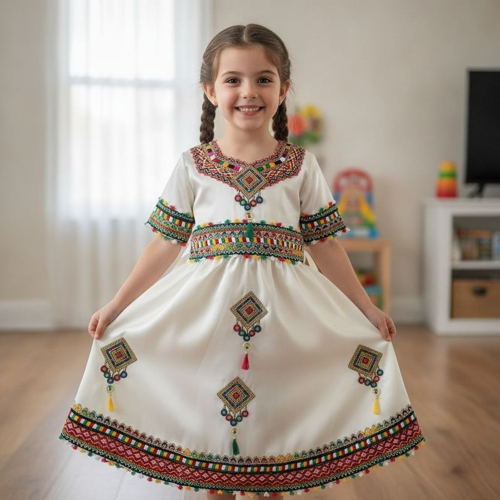 Robe Amazighe Élégante pour Fille