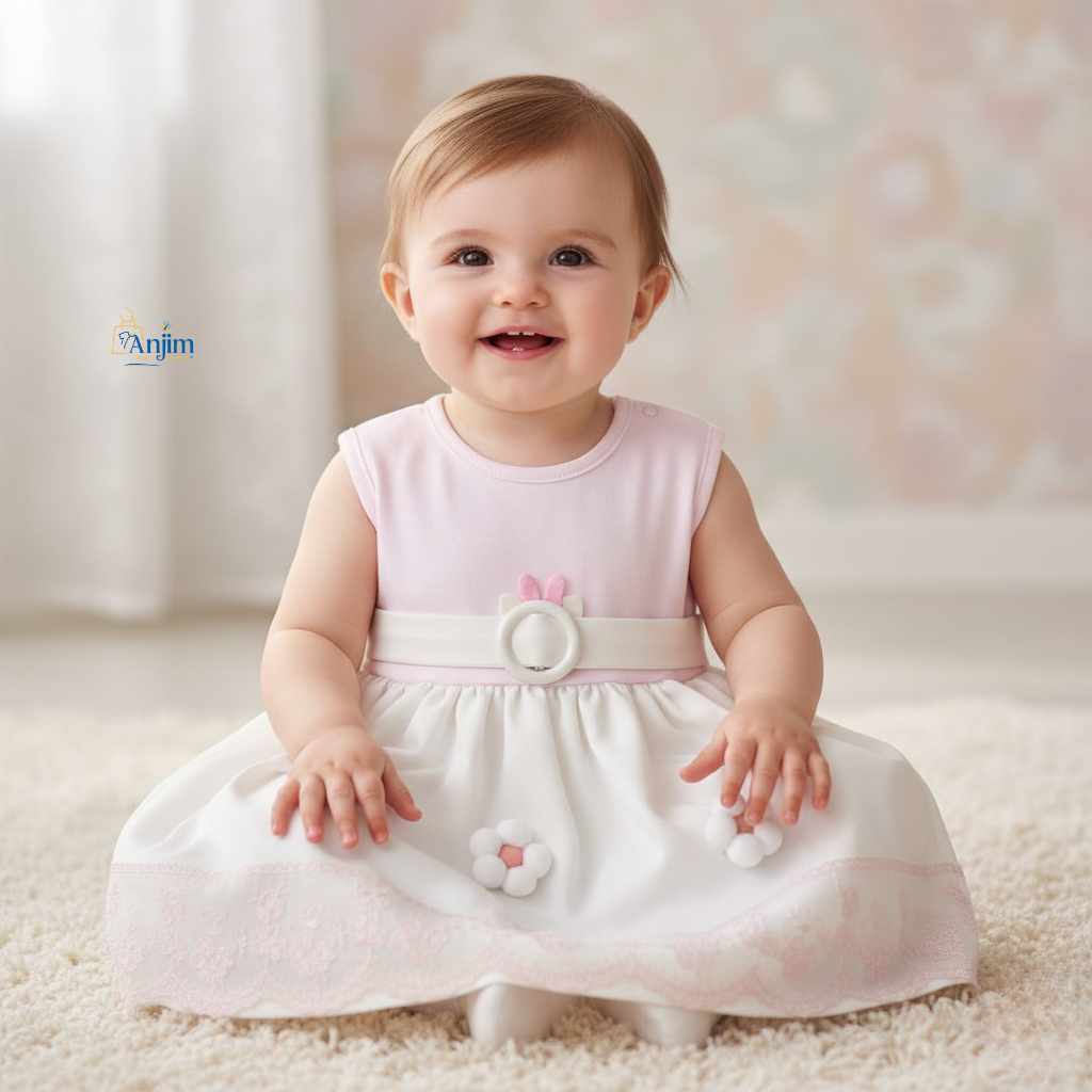 Ensemble robe bébé élégant