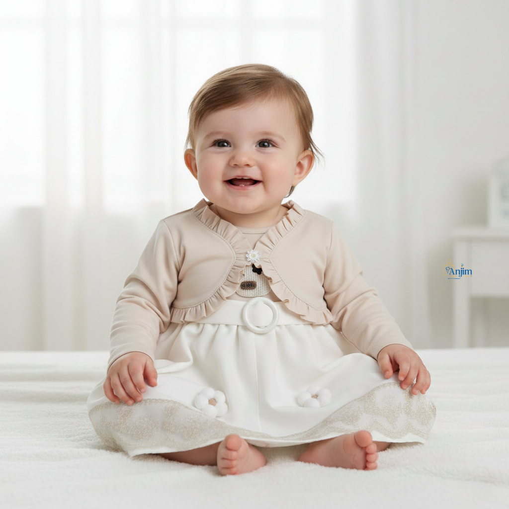 Ensemble robe bébé élégant