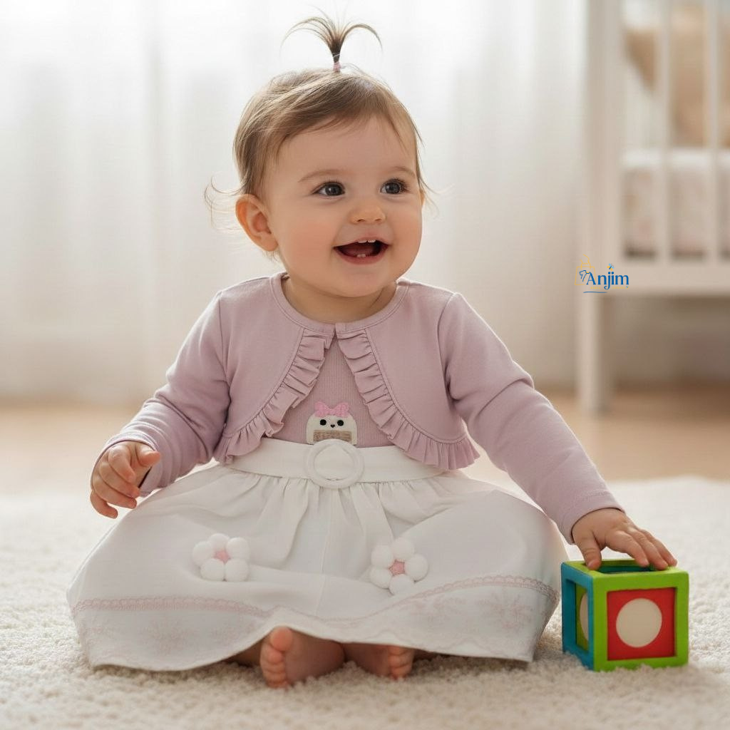 Ensemble robe bébé élégant