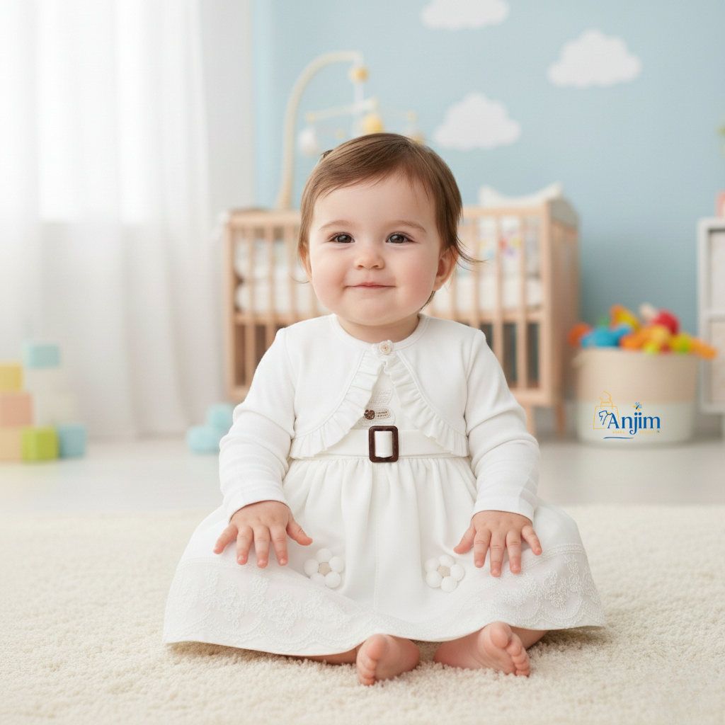 Ensemble robe bébé élégant