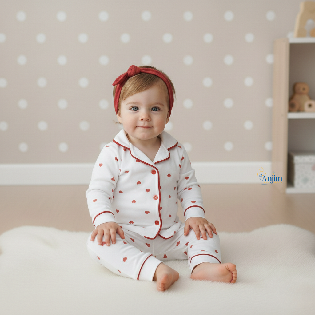 Pyjama Cœurs… une douceur qui chouchoute votre petite fille 💕