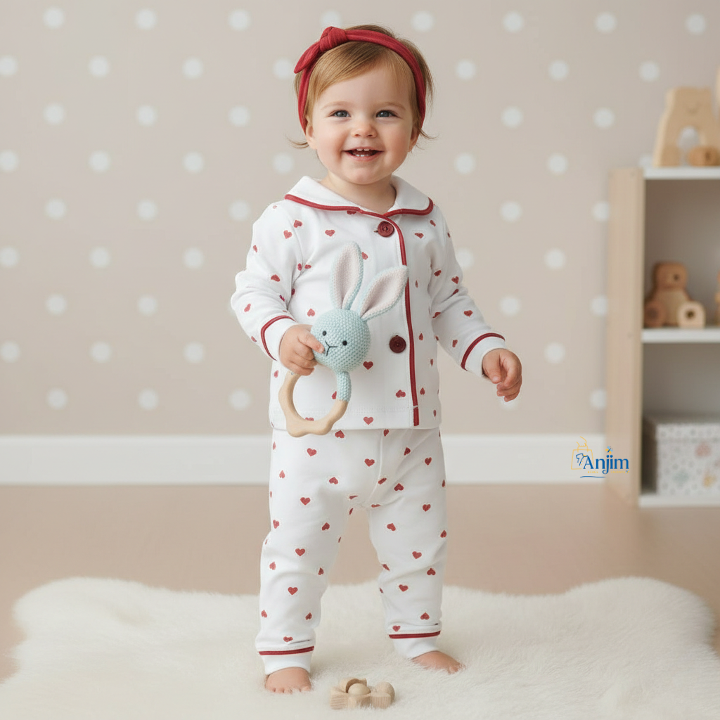 Pyjama Cœurs… une douceur qui chouchoute votre petite fille 💕