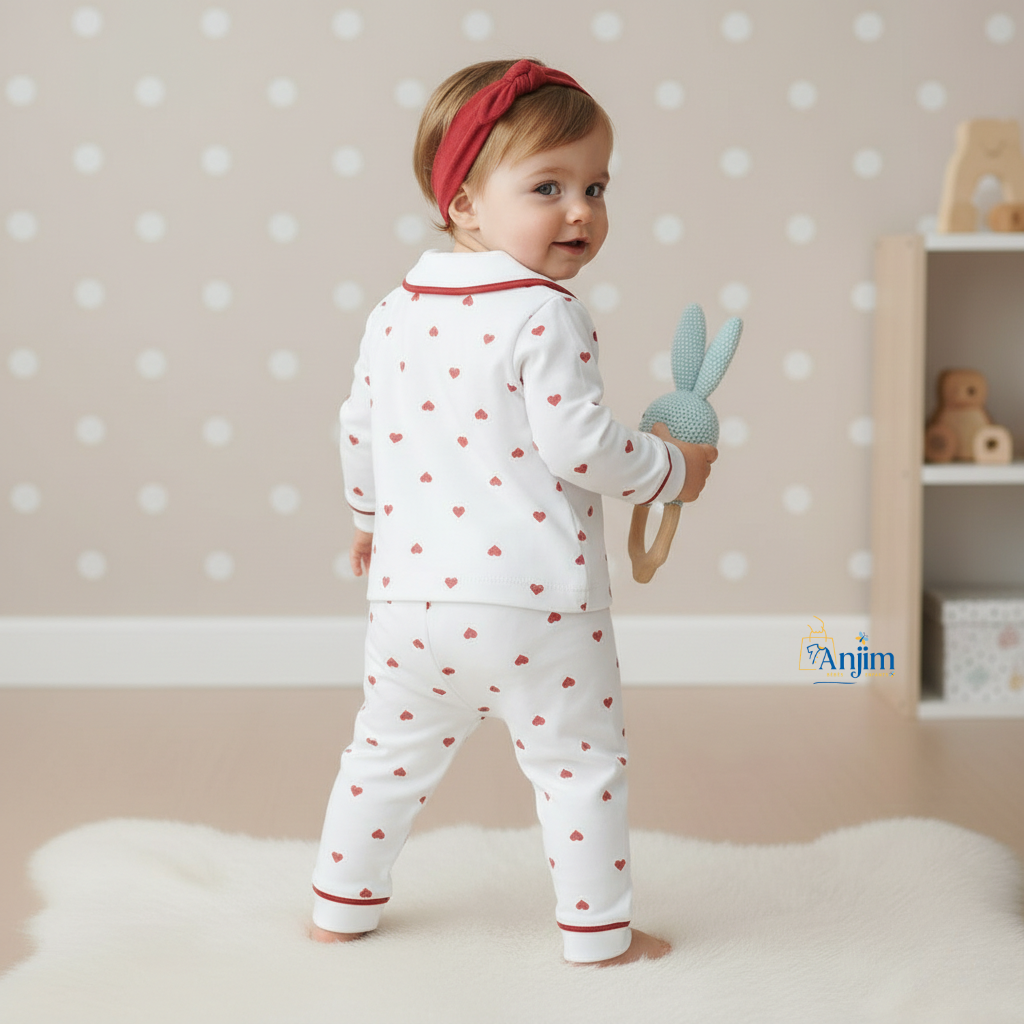Pyjama Cœurs… une douceur qui chouchoute votre petite fille 💕