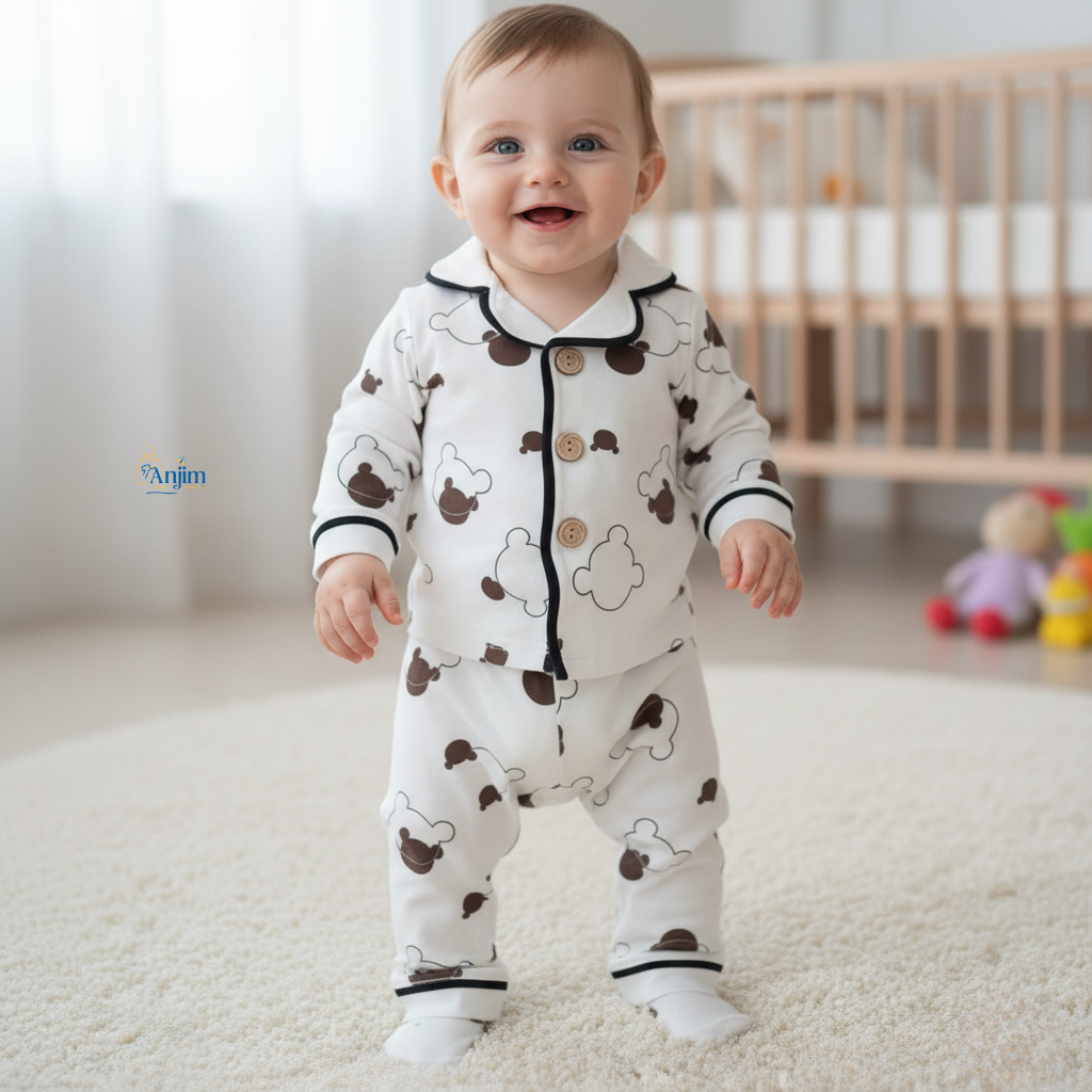 Pyjama Bébé « Doux Ourson » 🧸✨