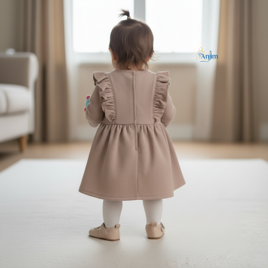 Robe élégante pour fillette avec nœud