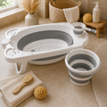 Ensemble de Bain Pliable pour Bébé – Baignoire, Seau & Louche