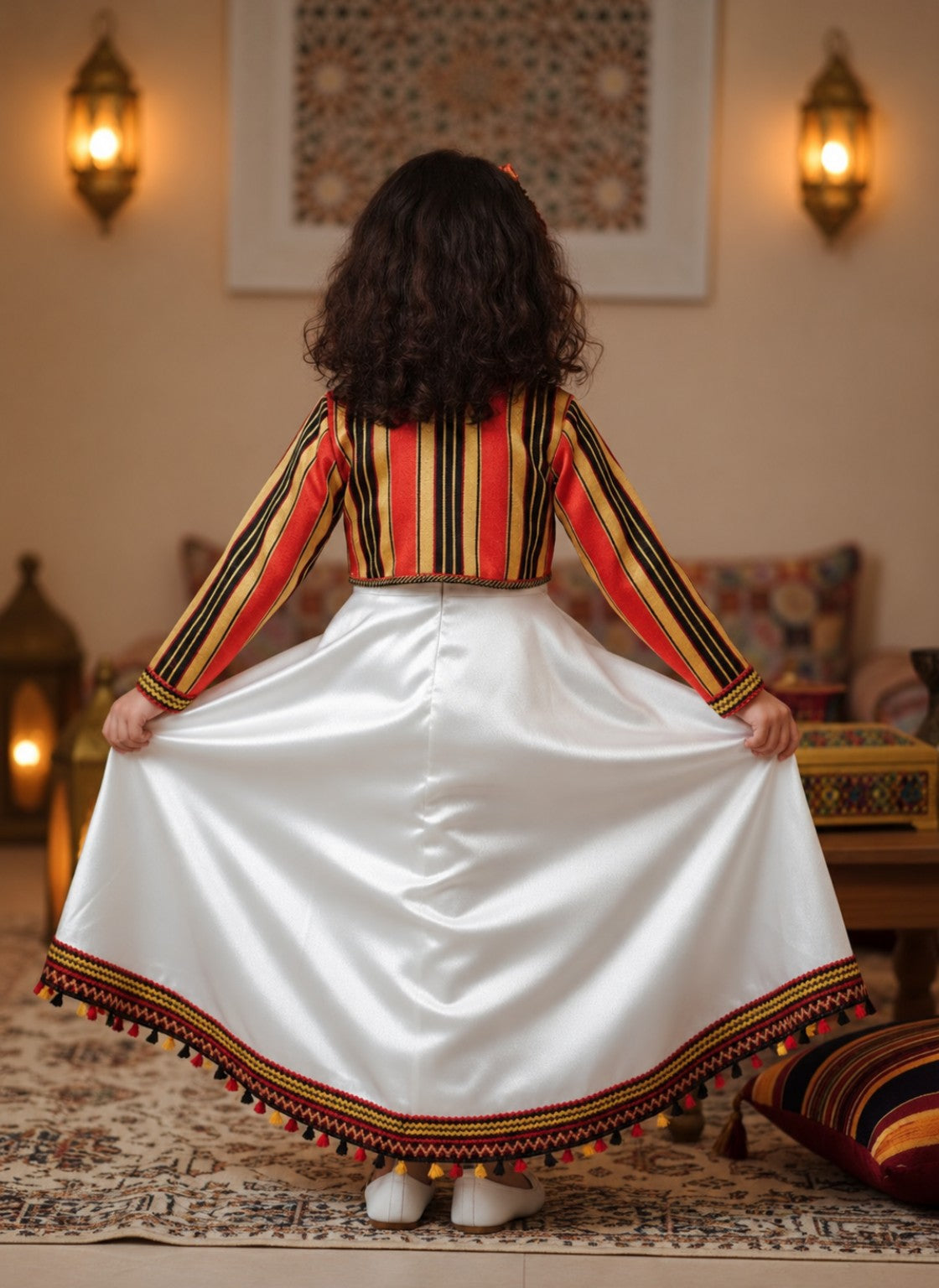 تفاصيل اتساع الفستان من الخلف